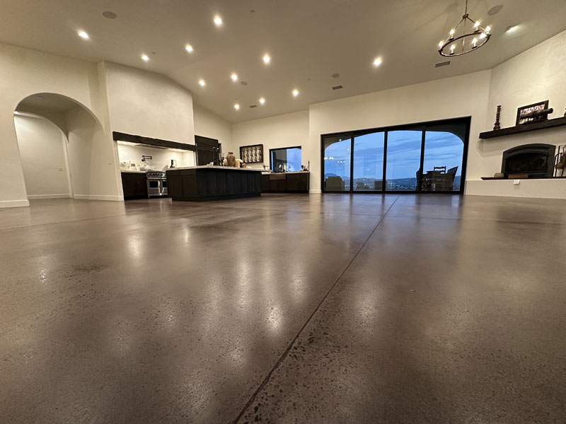 ground color dye and sealed concrete
